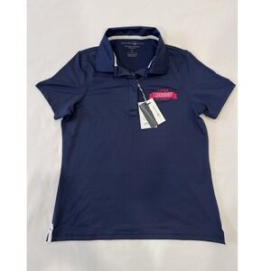 NWT Bald Head Blues Women's Albatross Navy Golf Short Sleeve Collared Polo Sz S